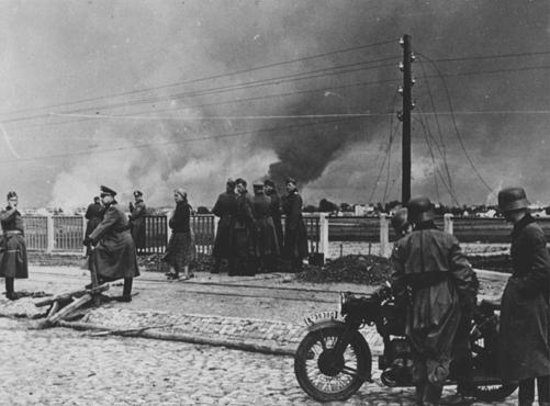 Warsaw Burning During the German Invasion of 1939